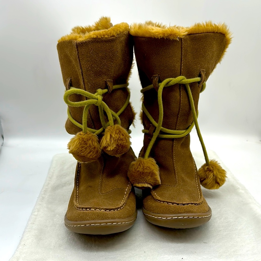 Steve Madden Iglou Suede Uppers Women’s Size 5 Front Tie Moccasin Boots